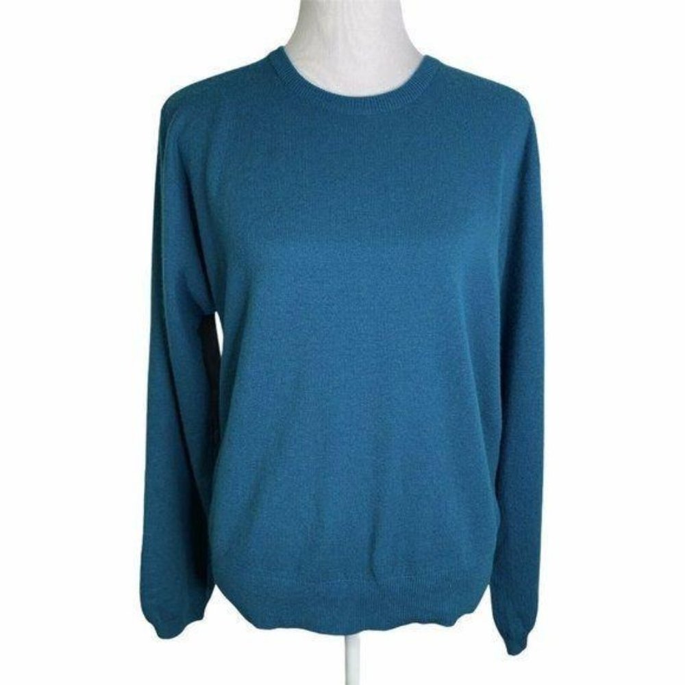 White Wheeler & Martha Cashmere Crewneck Sweater